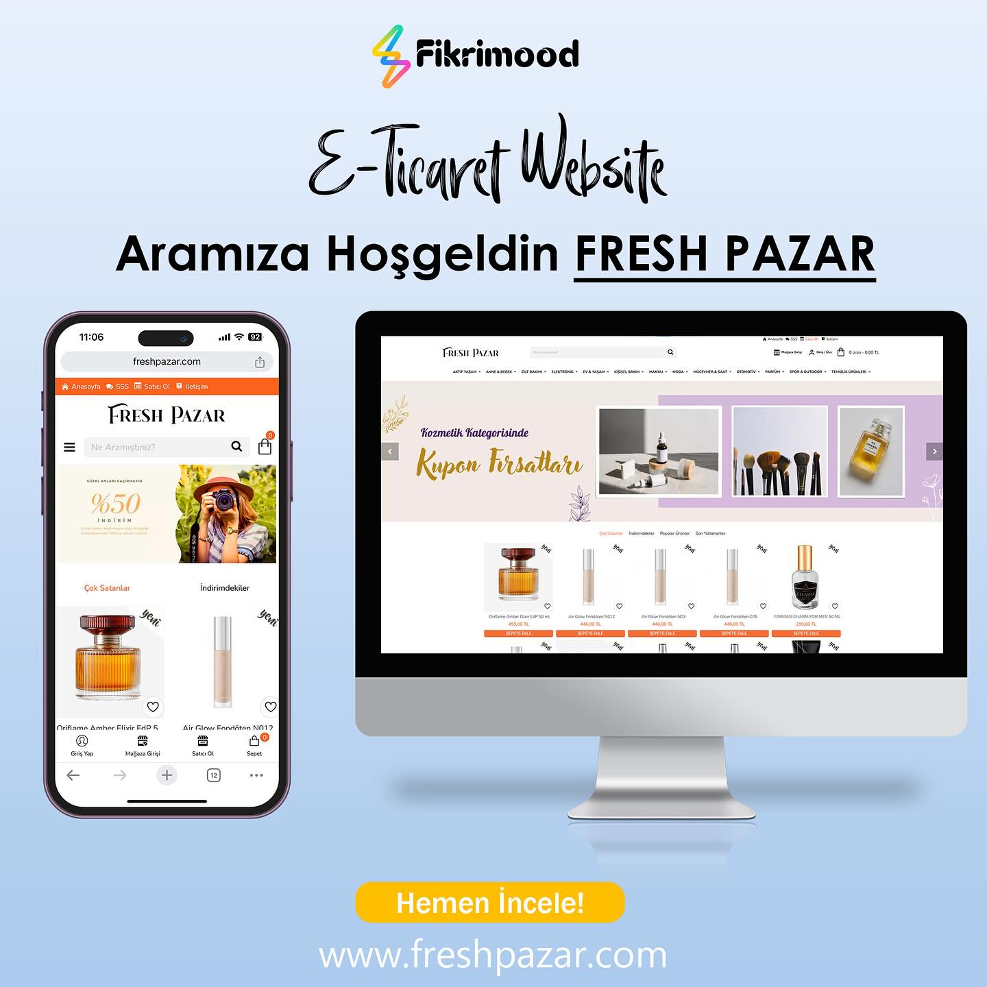 Fresh Pazar referans projesi